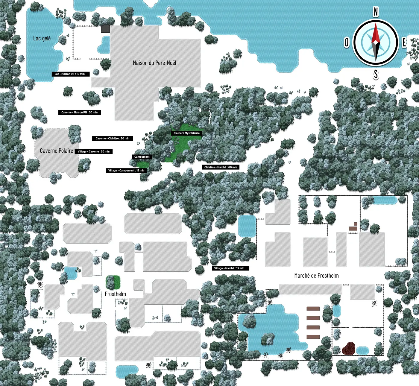 Une carte des temps de trajets