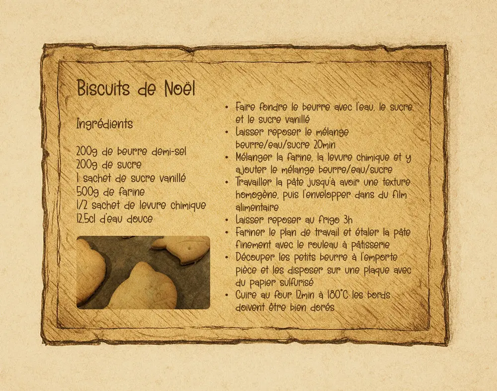 Recette des biscuits de Noël d'Elin